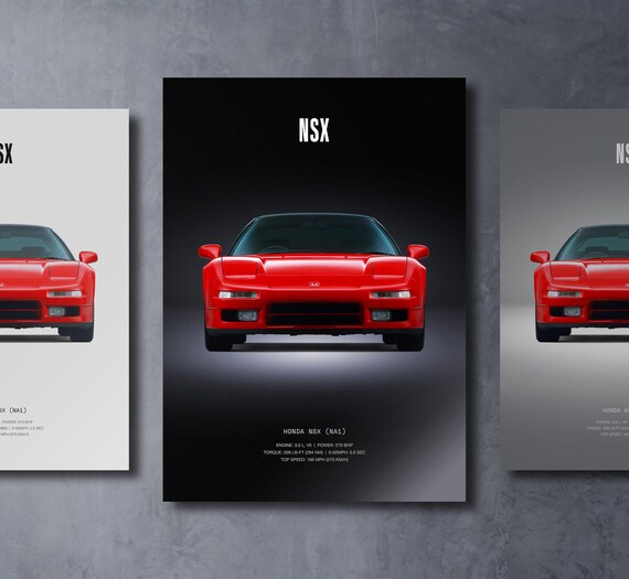 Honda NSX NA1 - Car Poster Print | Automotive Wall Art | Car Lover