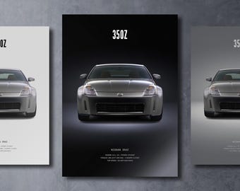 Nissan 350z Widebody Poster, 80s Retro Style Car Art - Etsy