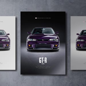 Nissan Skyline GT-R V-spec II R34 - Car Poster Print | Automotive