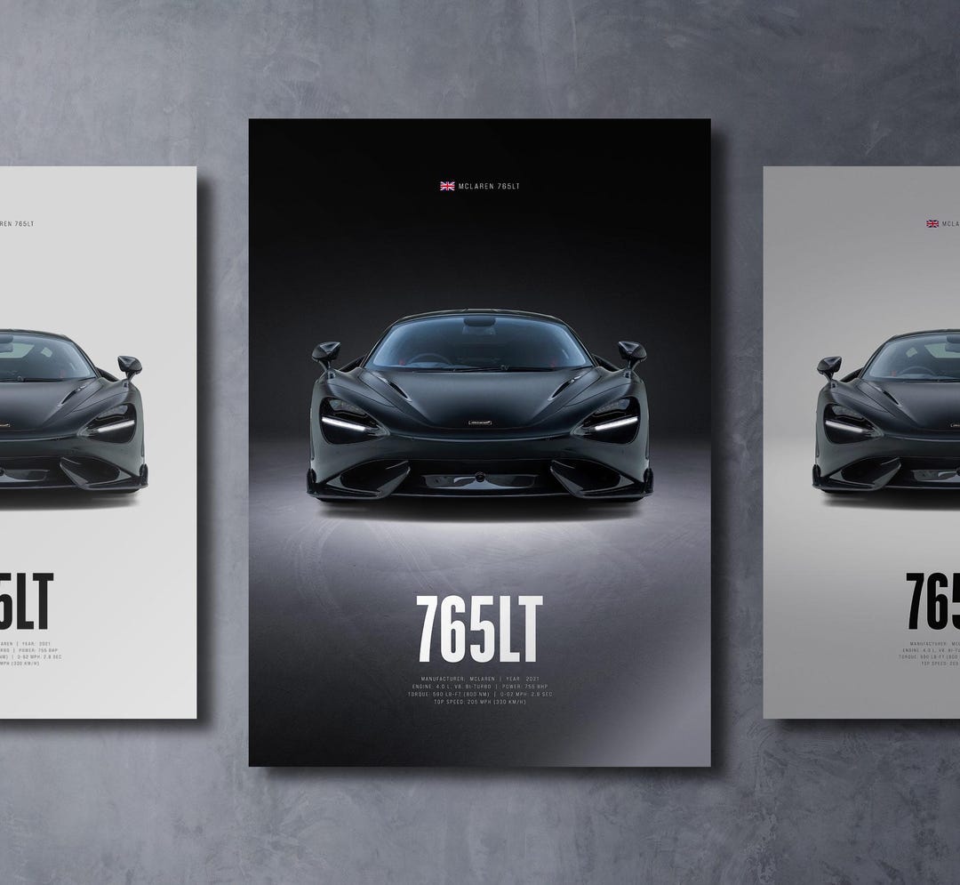 Mclaren 765LT - Car Poster Print | Automotive Wall Art | Car Lover