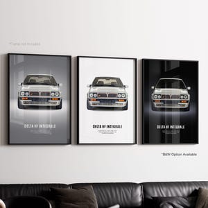 Lancia Delta HF Integrale 16V - Poster auto / Arte murale automobilistica / Regalo per amanti delle auto / Arte murale per bambini, cameretta dei ragazzi, ufficio a casa