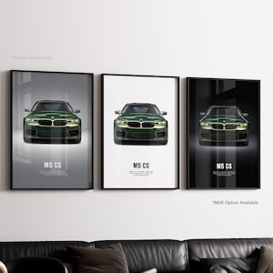 BMW M5 CS F90 - Car Poster Print | Automotive Wall Art | Car Lover Gift | Wall Art for Kids, Boys Room, Home Office