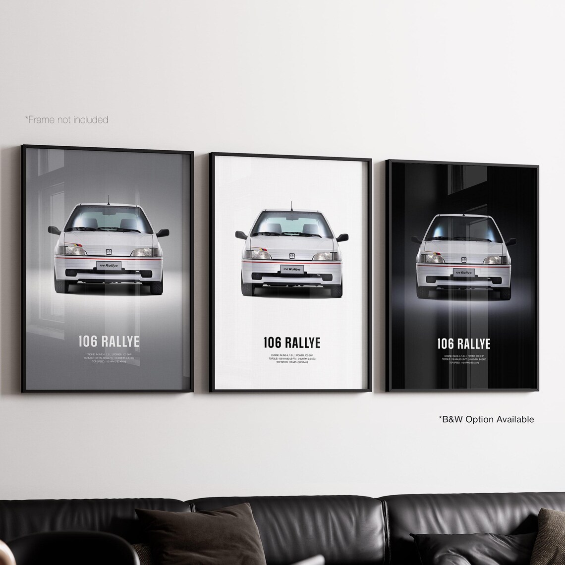 Peugeot 106 Rallye S1 - Car Poster Print | Automotive Wall Art | Car ...