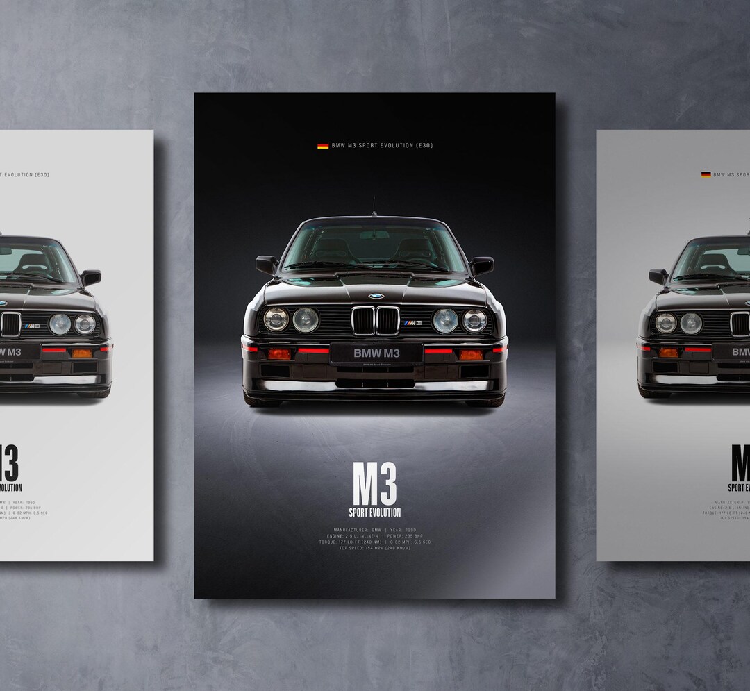 M3 Sport Evolution E30 - Car Poster Print | Automotive Wall Art