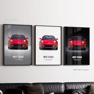 Toyota MR2 Turbo Mk2 - Car Poster Print | Automotive Wall Art | Car Lover Gift | Wall Art for Kids, Boys Room, Home Office