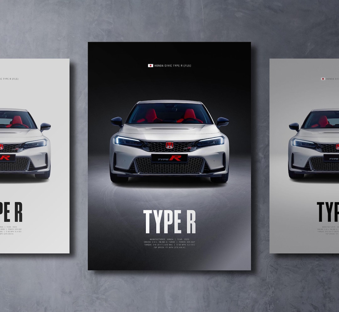 Honda Civic Type R FL5 - Car Poster Print | Automotive Wall Art