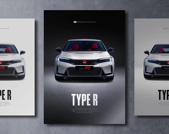 Honda Civic Type R Ep3 - Car Poster Print | Automotive Wall Art