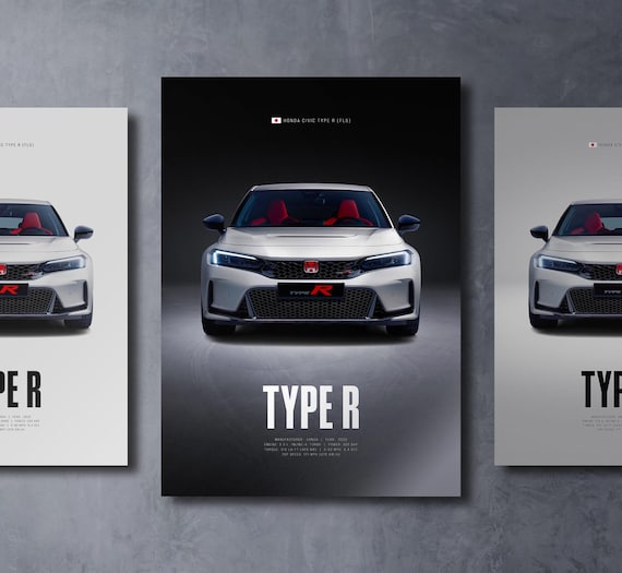 Honda Civic Type R FL5 - Car Poster Print | Automotive Wall Art