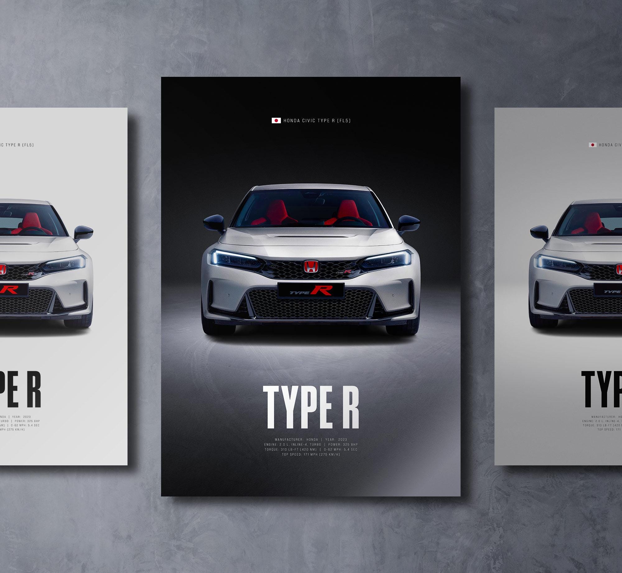 Honda Civic Type R FL5 - Car Poster Print | Automotive Wall Art