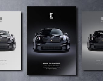 911 GT3 RS (992) - Car Poster Print | Automotive Wall Art | Car Lover Gift | Wall Art for Kids, Boys Room, Home Office