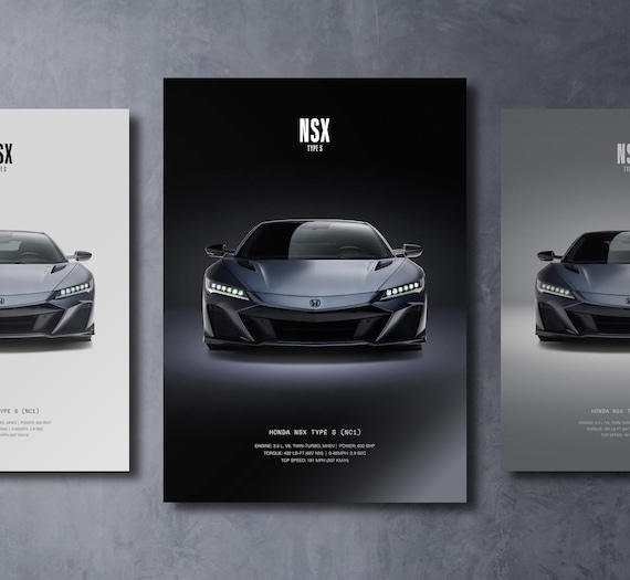 Honda NSX Type S NC1 - Car Poster Print | Automotive Wall Art