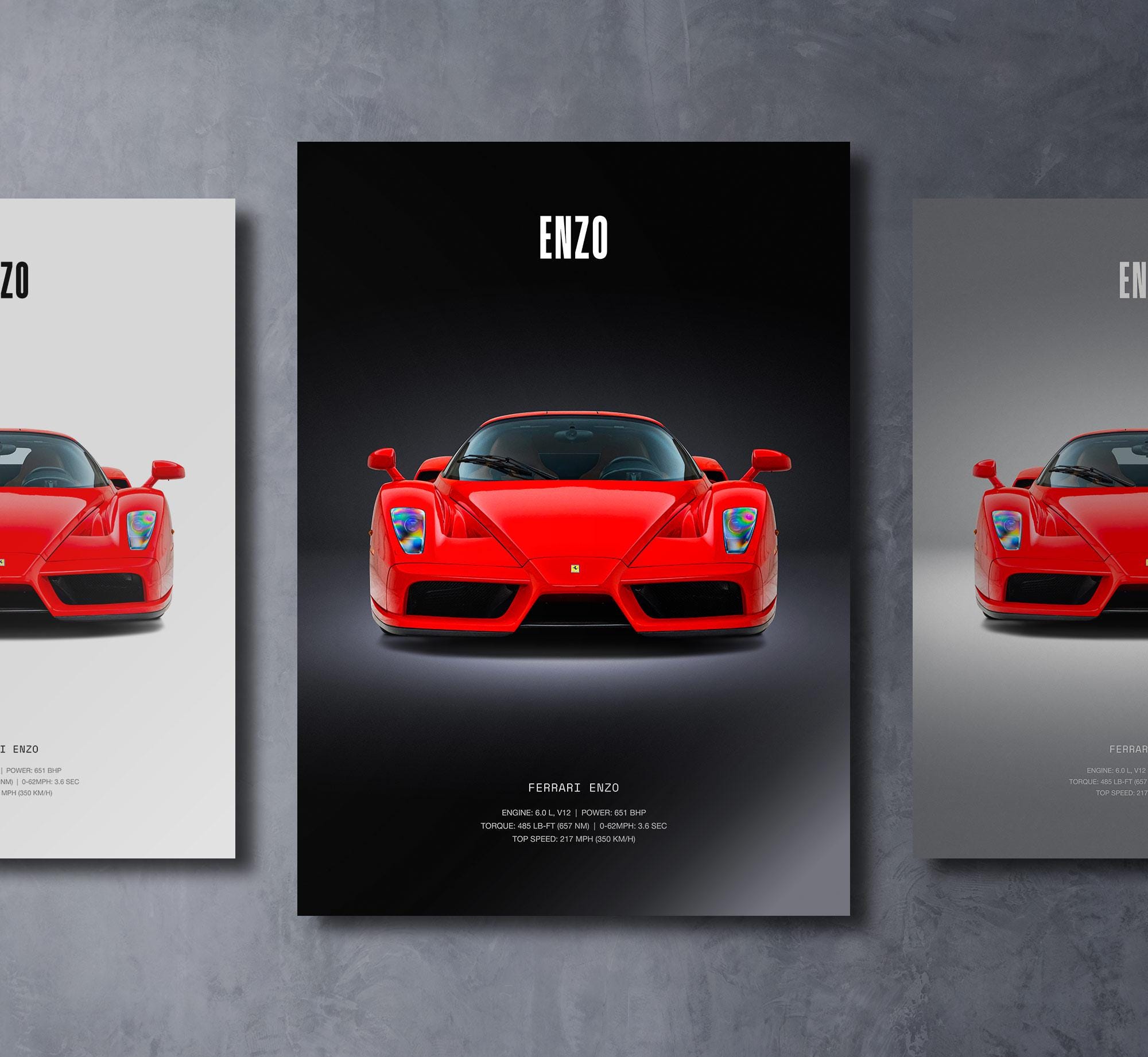 Ferrari Enzo - Car Poster Print | Automotive Wall Art | Car Lover