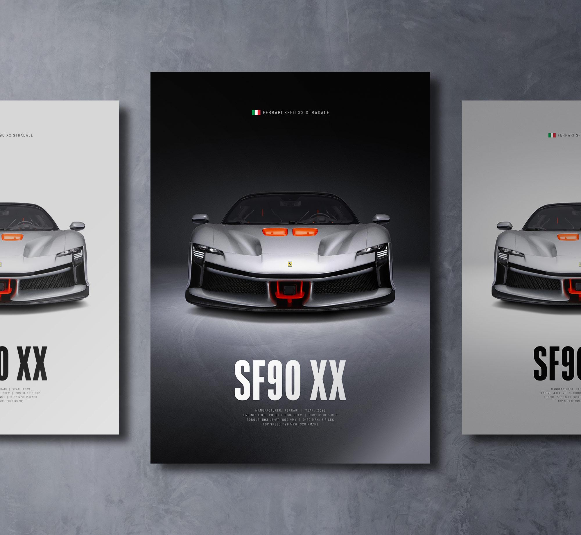 Ferrari SF90 XX Stradale - Car Poster Print | Automotive Wall Art