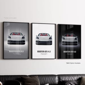 Porsche 718 Boxster GTS 4.0 - Car Poster Print | Automotive Wall Art | Car Lover Gift | Wall Art for Kids, Boys Room, Home Office