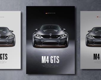  M4 GTS / M3 M4 Competition カタログ M4 GTS F82 - Car Poster Print | Automotive Wall Art | Car Lover