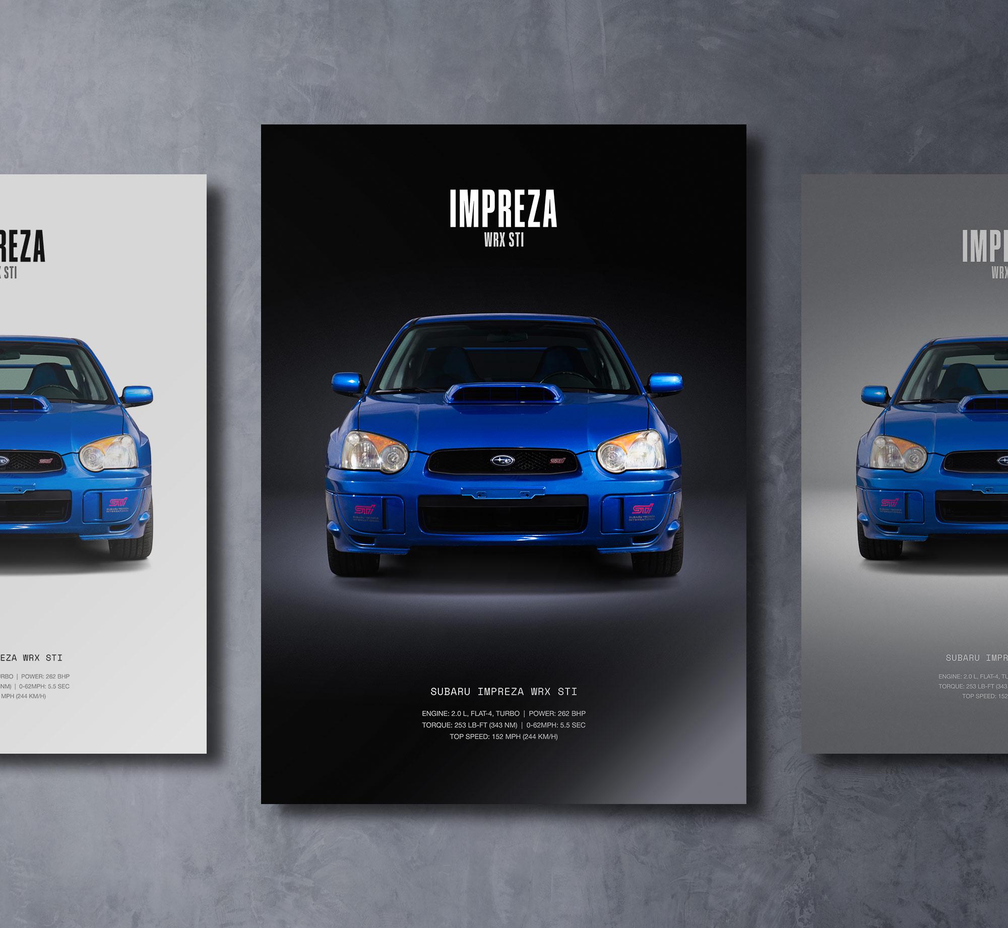 Subaru Impreza WRX STI - Car Poster Print | Automotive Wall Art 