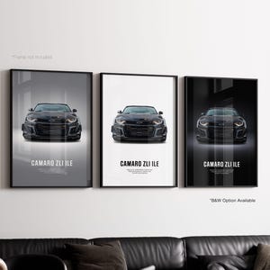 Chevrolet Camaro ZL1 1LE - Car Poster Print | Automotive Wall Art | Car Lover Gift | Wall Art for Kids, Boys Room, Home Office