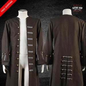 Handmade Captain Jack Sparrow Long Coat – Pirate Costume for Cosplay - Best Halloween Costume