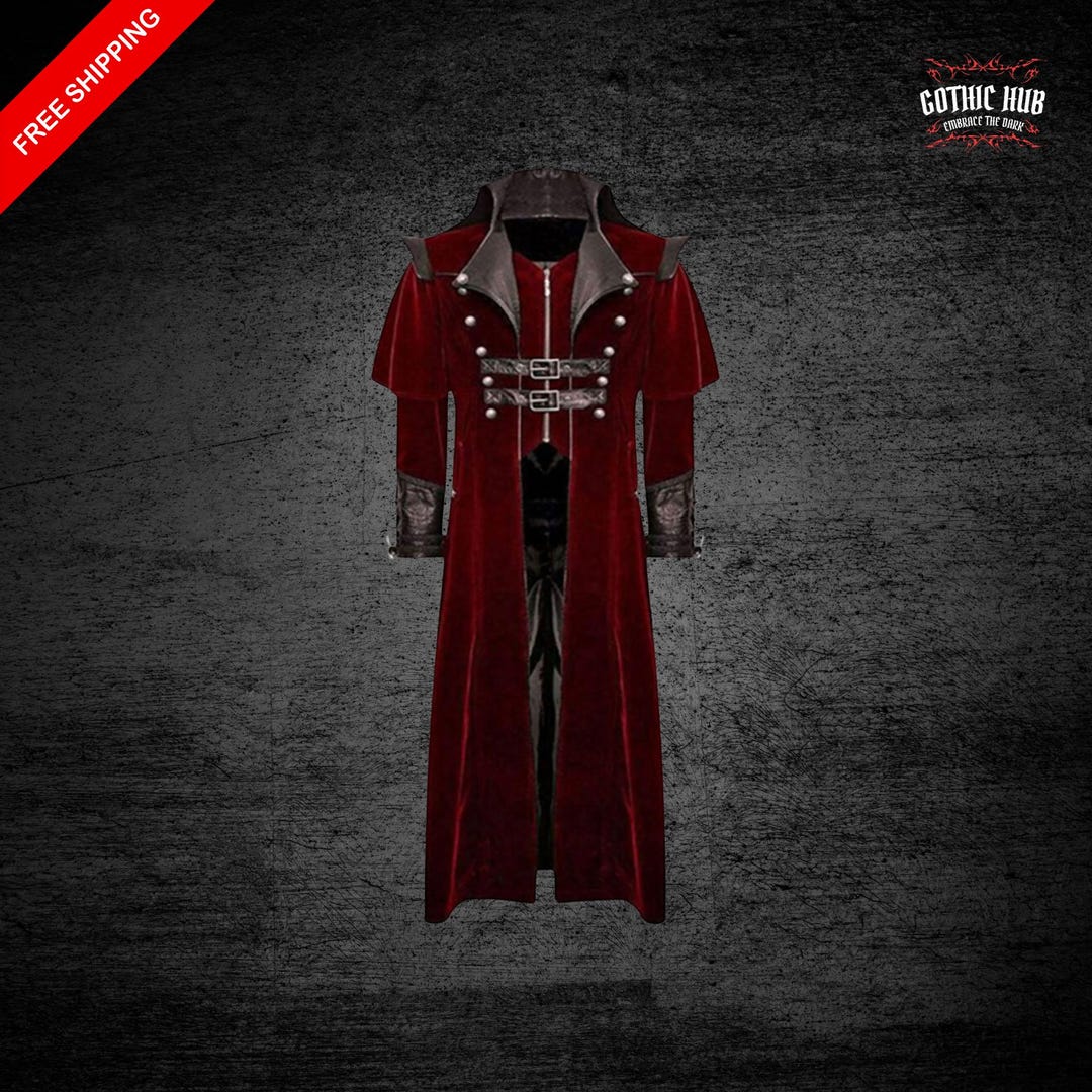 Mens Gothic Steampunk Highwayman Long Coats - Dark Gothics Mens Gothic Steampunk Highwayman Long Coats - Dark Gothics