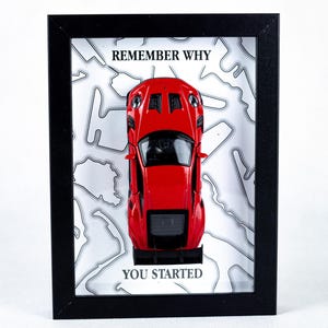 Printable 3D Car Frame Art Graphic, 1/43 Scale Diecast Display Background (Digital Download)