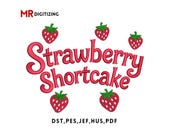 Strawberry Embroidery design, Strawberry Digitial Embroidery files dst pes jef