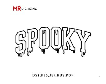 Spooky Halloween stoffen borduurontwerp, Spooky Halloween-borduurbestand, Spooky digitale bestanden