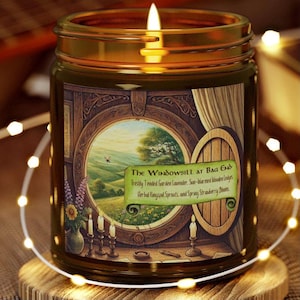 The Windowsill at Bag End Scented Middle Earth Inspired Candle (4oz, 9oz)
