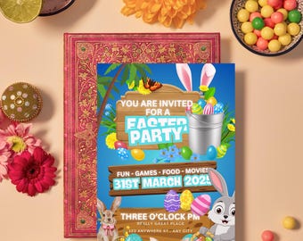 Easter Egg Hunt Invitation Video Animated Easter Party Invite Digital Download Editable Easter Brunch Canva Template Kids Spring Event