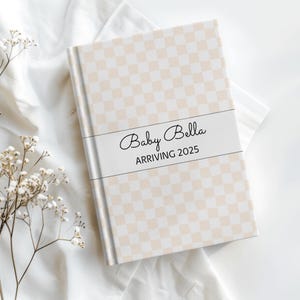 Personalized Pregnancy Journal: Pink Checkered Baby Memory Book