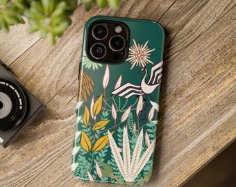 Boho Floral iPhone Case: Green Anthropologie Style Cover