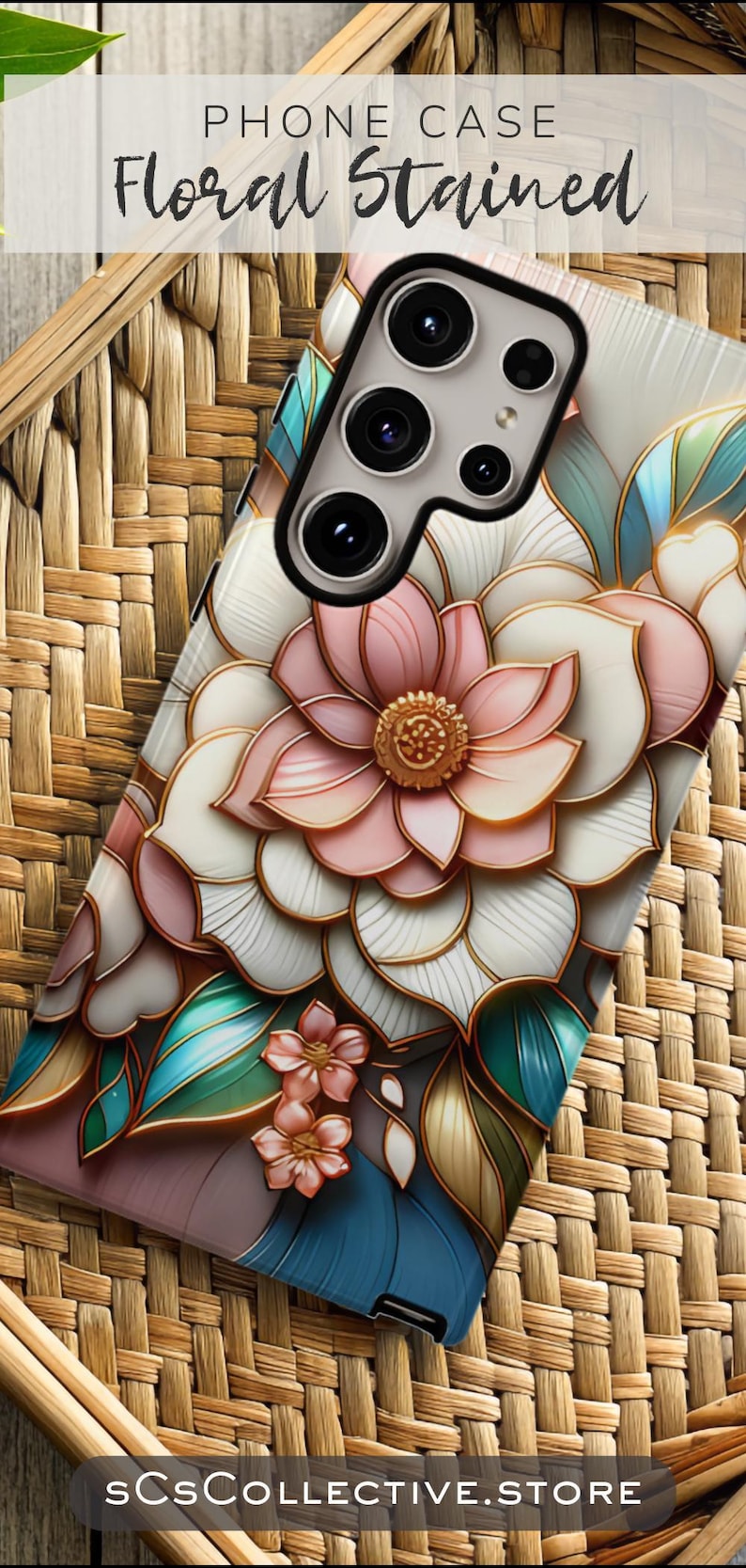 Floral Stained Glass Samsung Galaxy S26 Ultra Phone Case Gift for Mom ...