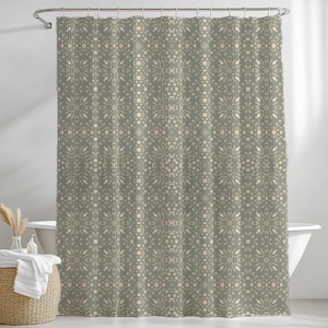 Maximalist Shower Curtain Floral Pattern Bath Decor Vintage Style Boho Home Decor Housewarming Gift Idea for Bathroom Maximalism Style