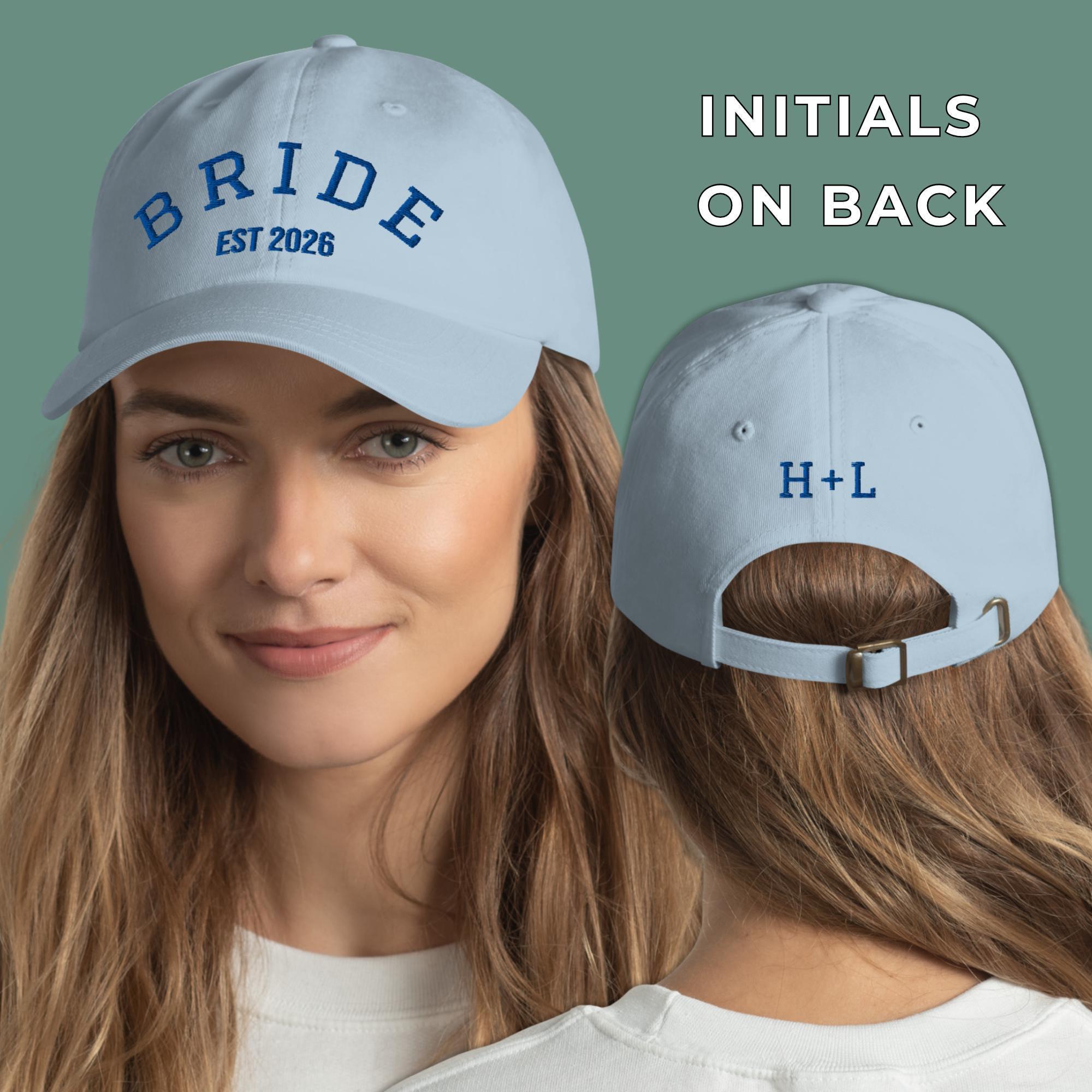 Custom Bride Baseball Cap, Powder Blue Cotton Twill  display picture 1