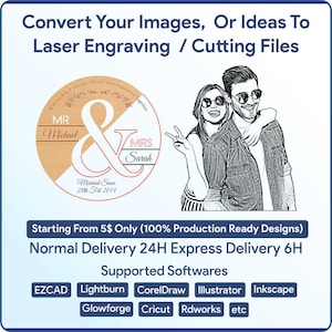 Custom Laser Cut Files SVG DXF | Engraving Ready Design for Glowforge & Cricut | Custom SVG Design Templates | Laser Cut File for Projects