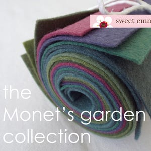 Wool Blend Felt Sheets: Monet's Garden Collection, 9x12, 8 Colors