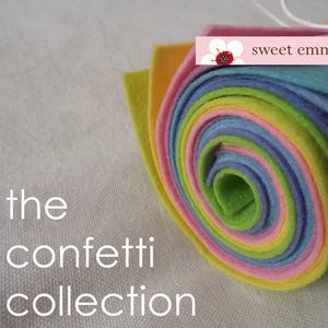 The Confetti Collection - 9x12 Wool Felt Sheets - 8 Sheets of Felt