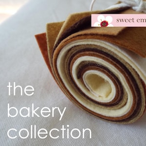9x32 Wollfilz Sheets - The Bakery Kollektion - 8 Farben Perfekt für die Herstellung von Filz Spiel Essen