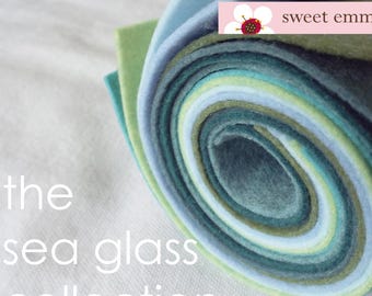 Sea Glass Wool Blend Felt Sheets: 9x12 Craft Supply, 8 Colors