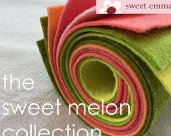 Sweet Melon Wool Blend Felt Sheets - Craft Supplies (9x12 inch)