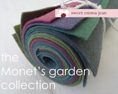 9x12 Wool Felt Sheets - The quot Monet 39 s Garden quot Collection - 8 Sheets of Felt