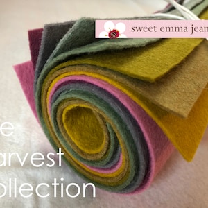 9x12 Wool Felt Sheets - The Harvest Collection - 8 Sheets of Felt