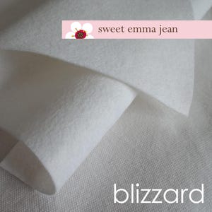 Wollfilz 1m Zuschnitt - Blizzard - strahlend weißer Wollmischfilz