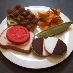 Felt Play Food Pattern Deluxe Lunch Set PDF DIY Felt Food image 1