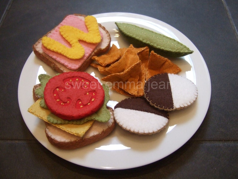 Felt Play Food Pattern Deluxe Lunch Set PDF DIY Felt Food Etsy