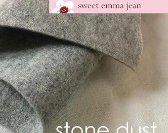 Stone Dust Wool Blend Felt: Heathered Light Gray, 1 Yard