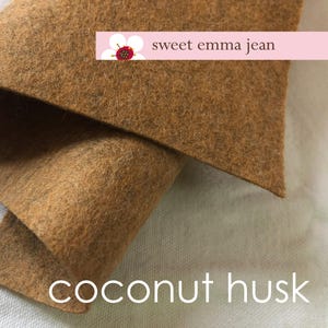 Wool Felt 1 yard cut - Coconut Husk - wool blend felt