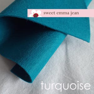 Wollfilz 1m Zuschnitt - Türkis - Blauer Wollfilz