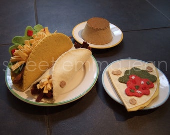 Felt Play Food Pattern: Taco Dinner Set (PDF)