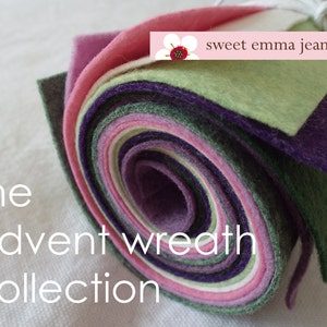 9x12 Wool Felt Sheets - The Advent Wreath Collection - 8 Sheets of Felt