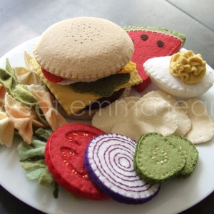 Felt Food - Summer Cookout Set - Sewing Pattern PDF